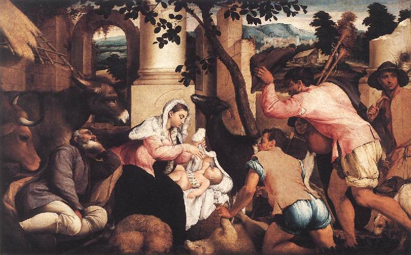 BASSANO, Jacopo Adoration of the Shepherds ss France oil painting art